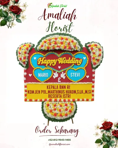 Karangan Papan Bunga Pernikahan di Pameungpeuk